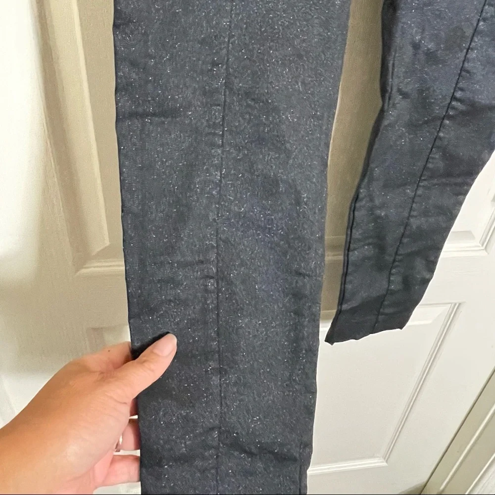 H&M black shimmer skinny trousers sz 12 - Picture 3 of 9
